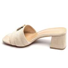 Sandales à Talons Carrés Élégantes avec Boucle للديكور – طراز أنيق ومريح - بيج - مشاهدة 3
