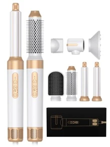 UKLISS 7-in-1 Brushless High Speed Motor Multi-functional Hot Air Comb Hair Dryer Straight & Curly Hair Styler