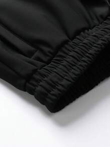Pantalones casuales de cintura con cordón de unicolor, ajuste delgado, adecuados para uso diario, al aire libre, senderismo, correr, ejercicio físico