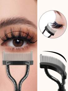1 pieza Separador de pestañas con patrón de diamante, herramienta profesional de maquillaje de ojos para maquillaje diario, ayuda a separar las pestañas