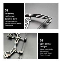Stainless Steel Mini Archery Bow Set, Mini Compound Bow Mini Bow Left And Right Handed, Catapult For Practice Archery Entertainment Fun With 10 Arrows, Aiming With Laser, Man Gift, Christmas Gift - Large-9.5inch - View 8