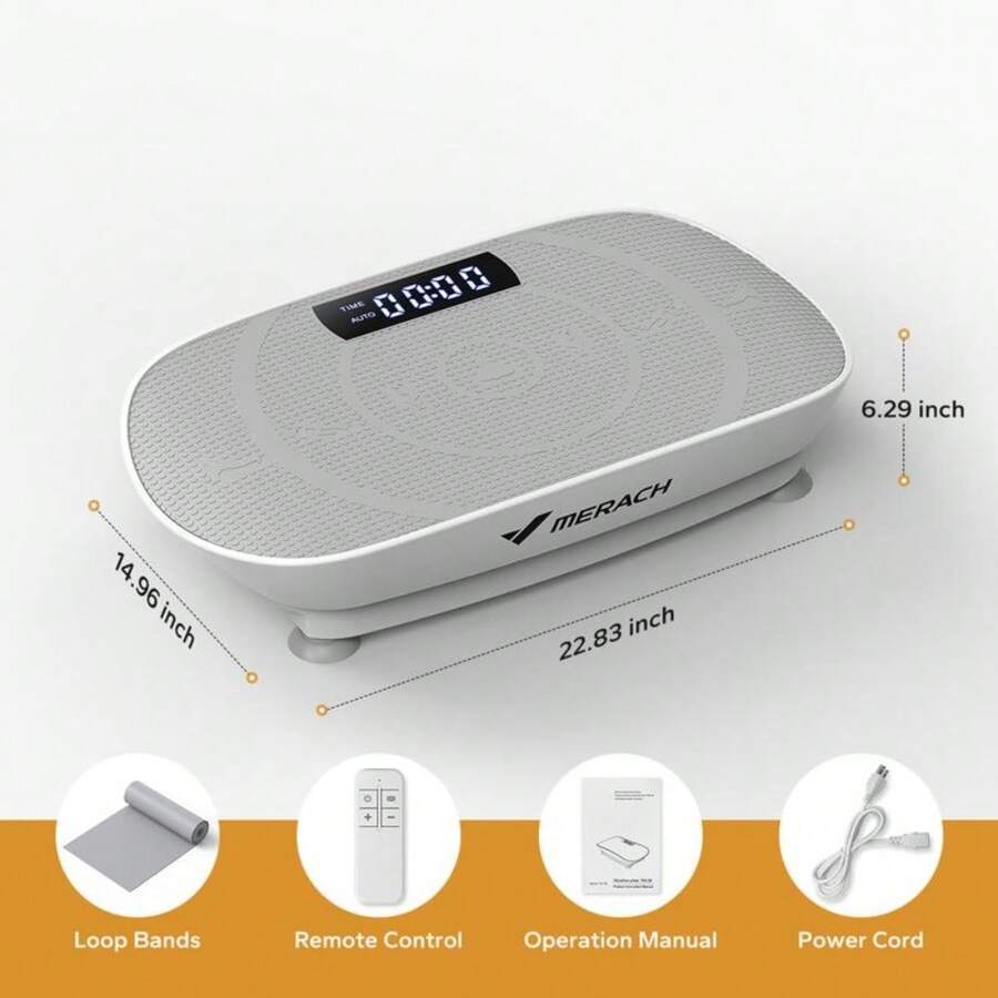 MERA.CH Vibration Plate Exercise Machine, Lymphatic Drainage Machine, Whole Body Workout Vibration Platform For Wellness And Fitness - Grey - View 1