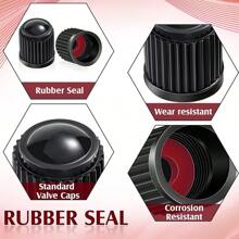 10/20 轮胎气门盖，通用防尘盖 - 黑色蒸汽盖 - 适用于汽车轮胎、自行车、摩托车 - 彩色 - 查看 6