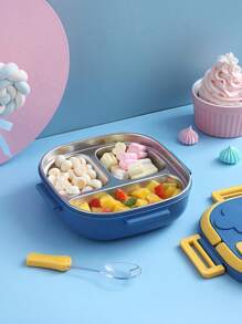 1 pieza Caja de bento con forma de consola de juegos personalizable con texto/logotipo impreso, a prueba de agua, portátil, para exteriores, viajes, estudiantes, trabajadores de oficina, caja de almuerzo de dibujos animados, material de acero inoxidable PP seguro, apta para microondas, caja de almuerzo personalizada - multicolor - Ver 4