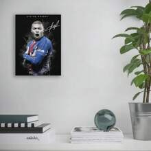 Framed Fhzang Kylian Mbappe Poster 1 Canvas Poster