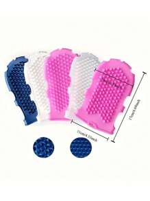 1 只硅胶按摩手套 - 防过敏经络刷、全身去角质水疗刷、手动沐浴刷，用于皮肤再生，无需电池 - 彩色 - 查看 2