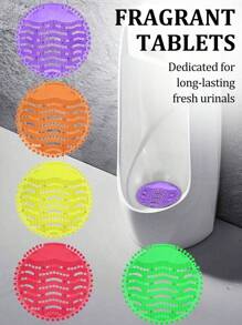 قطعة واحدة من أوراق التعطير العطرية للمراحيض الرجالية المانعة للسد، خمسة نكهات (خزامى، ليمون، تفاح، برتقال، كرز)، أوراق تعطير عطرية للمرحاض، تعطير وتحليل الأوساخ، منع الترشيح، تطهير مضاد للبكتيريا، مناسب للمراحيض في المنزل والأماكن العامة