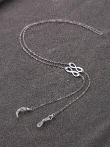 1pc Fashionable Metal 8-Shaped Eyeglass Chain, Women Creative 8-Shaped Sunglasses Lanyard Versatile Eyeglasses Chain - Silver - View 3