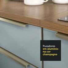 Gabinete Bajo Cocina Madesa Lux 80cm Con Encimera Marrón/Gris - Marrón y Gris - Ver 8