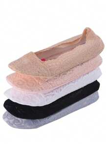 Damen Bootsocken Sommer Pantoffeln rutschfeste atmungsaktive Spitze Spitze unsichtbare Socken rutschfeste kühle dünne Socken modische Socken