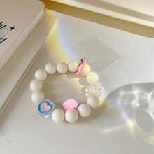 Für Infinix Smart 8 Bildschirmschutz, Keramikfilm, Weicher Film, farbige Creme Handyhülle, Creme Perlenarmband, Handyschlaufe, Smart 9, Smart 7, I Tel A50/A70, Smart 10