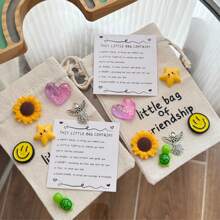 1 Juego de 7 Piezas "Bolsa de Tarjetas de Abrazo de Bolsillo de Amistad" - Regalo inspirador para la mejor amiga y amiga cercana, tarjetas de felicitación alentadoras para aniversarios, a larga distancia - Caras alegres y encantadoras de ángel, maestro, ideal para cumpleaños, Día de la Madre, regalo de Pascua, fiesta de bodas