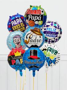 Father's Day Decorative Balloon Set, Includes Round Balloons And Square Balloons, Happy Father's Day Theme Party Decorative Balloons, Suitable For Father's Day Party Decoration, Father's Birthday Party Decoration, Dad Retirement Party Decoration, Wall Backdrop Decor - A Variety Of Styles Available - View 2