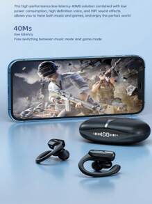 Lenovo XT80 Wireless Earphones Dual MIC Stereo Noise Reduction Headphones Touch Control Surrounding Sound Earbud Sport Headset - Black - View 9