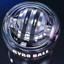 1个手指静音握力训练器，腕部锻炼螺旋球训练器，健身减压腕球 - 计数陀螺健身器，家用握力训练器（不带照明）