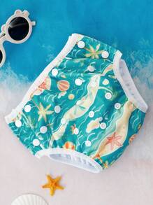 1pc Reusable Adjustable Baby Swim Diaper, Suitable For 9 Months To 3 Years Old Infants, Unisex, Natural Color Swim Diaper - Multicolor - View 10