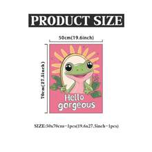 Girly Frog 自爱墙贴，积极你好华丽语录，粉色复古海报，浴室海报印刷品，宿舍装饰，无框架 - 玫瑰紅 - 查看 11