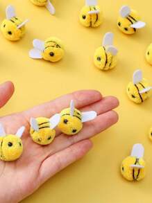 20 piezas de abejas para manualidades, bolas de abejas hechas a mano adorables, bolas pequeñas de artesanía, decoración de abejas mini, decoración para revelar el sexo, disfraz, sombrero, regalos DIY, decoraciones para otoño, habitación, escritorio, jardín, decoración para el hogar, regalos para el día de la madre, fiestas nupciales, decoración de boda en interiores y exteriores, centros de mesa para bodas en el hogar, jardín y cocina