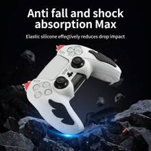 Funda protectora de silicona para el controlador de juego P5, diseño antideslizante con llamas, resistente a arañazos y caídas, accesorios para consolas de juegos