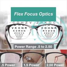 1 PCS Readers Gafas de lectura con enfoque automático, pantallas de computadora, gafas unisex ajustables, óptica de ajuste automático de enfoque flexible para mujeres y hombres, lectores de aumento. - Negro - Ver 8