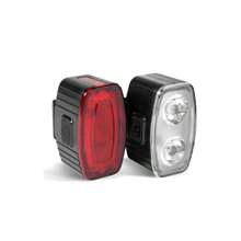 Set de luces delantera y trasera para bicicleta, luz delantera blanca y luz trasera roja, luz de advertencia recargable por USB tipo C, luces para bicicleta de montaña con bombilla LED, accesorios para ciclismo - Multicolor - Ver 3