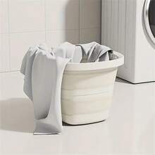 1pc Opvouwbare emmer, draagbare plastic emmer, ruimtebesparend opgevouwen ontwerp, draagbare buitenautovisemmer, grote wasmand, wasbak, voetenbad, multifunctionele opvouwbare emmer, opbergdoos voor thuis