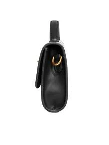 Burgundy Wine Red Bag, Cherry Red Envelope, Burgundy Envelope, High-End New Handbag, European & American Fashion Crocodile Leather Flap Handbag, Accordion Bag, Evening Bag, Shoulder Bag, Crossbody Bag - Black - View 4