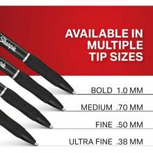 Sharpie S-Gel, bolígrafos de gel, punta media (0,mm), bolígrafo de gel de tinta negra, 36 unidades - 36 unidades (paquete de 1) - Ver 6