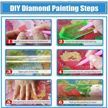 Diamond Painting Kits voor volwassenen DIY Diamond Art Kit Beginners Volledige boor Ronde diamantstippen Schilderij Edelsteenkunst Kit Thuis Muurdecoratie Geschenken