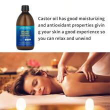 wachinas 16.9 Fl Oz/500ml Organic Cold-Pressed Castor Oil, Fragrance-Free, Suitable For Body And Hair Massage - 16.9fl Oz/500ml - View 4