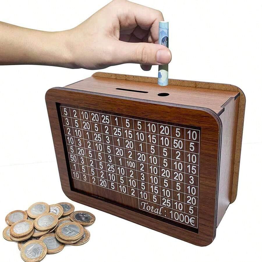 1 个带计数器的存钱罐，用于目标储蓄，成人派对游戏，适合万圣节/圣诞节/感恩节