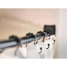 CSR2169BL Triva Adjustable 48 To 72-Inch Curved Shower Curtain Rod, Matte Black - 1 - 查看 2