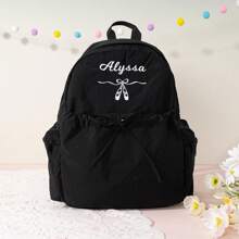 1 Stück Personalisierter Kindergartenrucksack Süßer Kleinkinderrucksack mit Schleife, Preppy Rucksack Schultasche Mädchen Tanztasche Geschenk