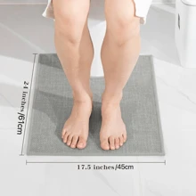 速干浴室垫，超薄亚麻浴室垫，防滑，吸水浴室垫