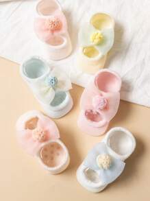 2 Pairs Baby Socks, Breathable And Non-Sweating, Cute And Fashionable Girl Socks, Skin-Friendly And Anti-Slip, Infant Socks, Summer