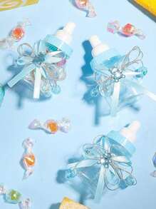 24pcs-Baby Mini Milk Bottle Baby Shower Favor Fillable Feeding Bottle Candy Box Small Plastic Candy Bottle DIY Gift For Boy Girl Newborn Baptism Party Decor,Baby Shower Favor - Pink &Blue Mini Milk Bottle Party Favor Gift Bag Boxes Plastic Bear Candy Bottles With Ribbon For Baby Shower Favor Gift - Multicolor - View 9