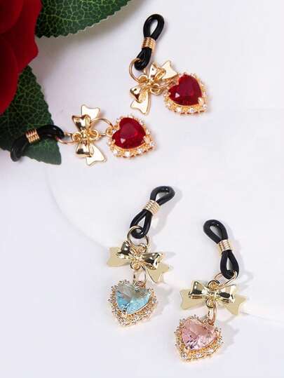 2 件装金属心形无穿孔乳头夹