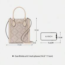 Kate Spade 女士迷你托特包 黑桃花风琴包 小号托特包 - 女士别致斜挎包，米色 KJ694250