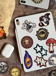 50pcs Mysterious Universe Stickers For Luggage, Laptop, Notebook, Diary, DIY Guitar, Skateboard, Helmet, Water Bottle, Waterproof Decorative Art,School Supplies,Back To School