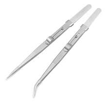 Jewelry Tweezers, Non-Slip Jewelry Pliers Stainless Steel Pointed Tweezers With Slots, Specialized For Gemstones And Diamonds, Adjustable Sliding Lock Static-Free Tweezers, Electronic Component Repair Tool - Multicolor - View 9