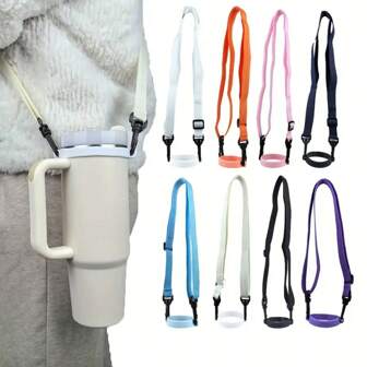 1 Pack Adjustable Water Bottle Shoulder Strap, Polyester Crossbody Bag Strap For Tumblers, Women'S Valentine'S Day Easter Women'S Day Gift, Water Accessory For Travel And Outdoor Activities, Back To School Supplies