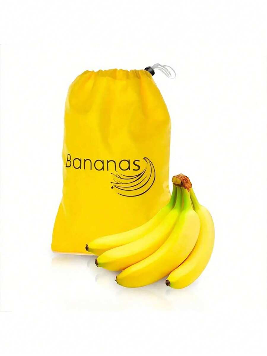 1 Piece Of Yellow Banana Storage Bag, Fruit And Vegetable Freshness Bag, Anti-Ripening, Banana Freshness Bag, Light And Convenient, Washable, Durable, Kitchen Supplies, Thanksgiving Day Gift, Harvest Festival, Family Dinner - Yellow - View 1