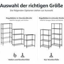 Garage Integrated Storage Racks - Black - View 3