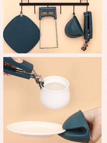 Silicone Heat Resistant Pot Mats Anti Scalding Gloves Set Easy Clean Pinch Grip For Cooking Baking Outdoor - Multicolor - View 7