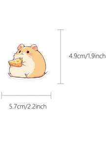 50 miếng dán hình động vật béo dễ thương đơn giản, thích hợp để trang trí ốp điện thoại, máy tính bảng, máy tính xách tay, tủ lạnh, phòng ngủ, tủ quần áo, quà tặng ngày lễ và sinh nhật, nhãn dán giải thưởng - Nhiều màu - Xem 2