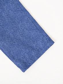 1pc Teen Girl Casual Loose Outdoor Sports Exercise Personalized Denim Effect Pocket Straight Leg Long Pants, Spring/Summer/Autumn/Winter - Blue - View 7