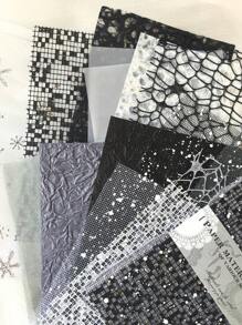 16 sztuk/opakowanie Naturalna tekstura Pusty wzór Dekoracyjne arkusze papieru, DIY Tło Dekoracja