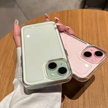 1 stuk ultradunne transparante lensbeschermer met hoogwaardig metalen frame en gepersonaliseerde telefoonhoes, compatibel met 16 Pro Max, 15/14 Plus, 13/12/11-serie