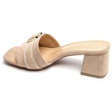 Sandales à Talons Carrés Élégantes Avec Boucle Decorative – Style Chic And Confortable - Khaki - View 3