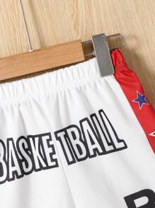 1pc Young Boy Outdoor Sports Basketball All-Star Graphic Print Breathable Quick Dry Basketball Shorts, Summer Clothing - Multicolor - View 3